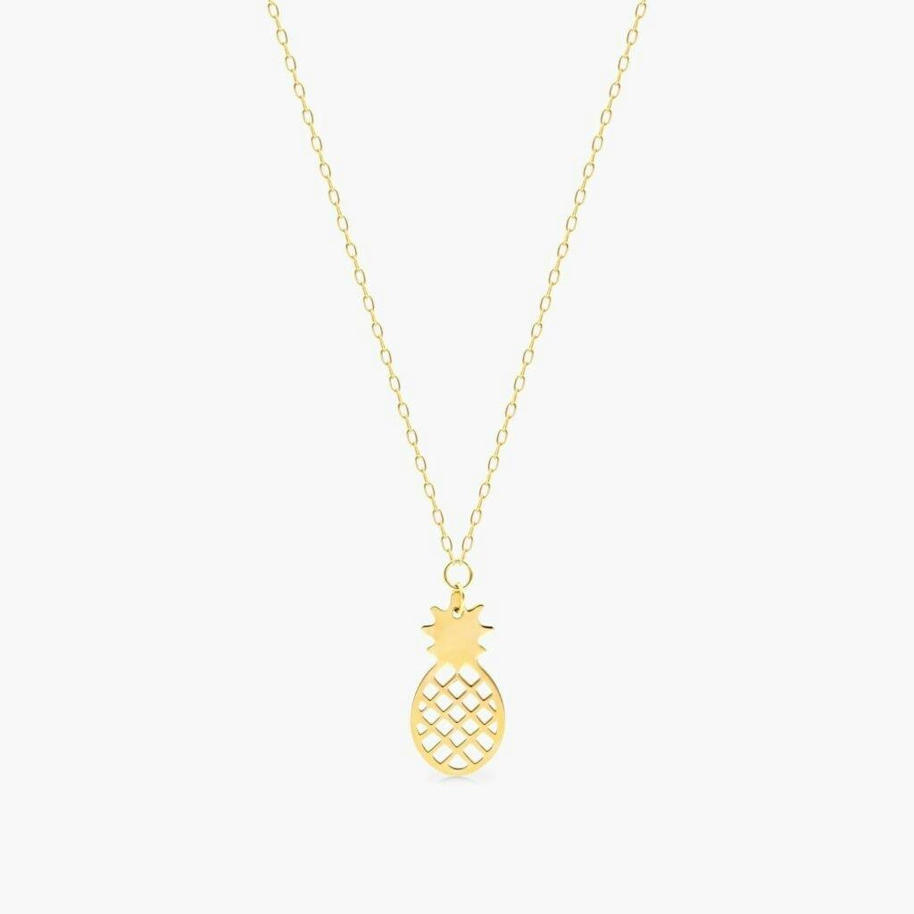 14K Yellow Gold Pineapple Necklace James Allen